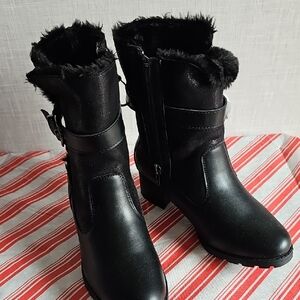 Black Fur-Lined Women's Boots
